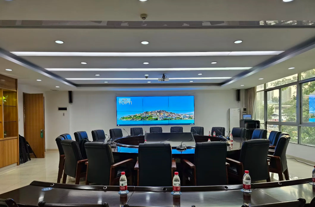 2X3視頻會議液晶拼接屏完工-坐標廣東